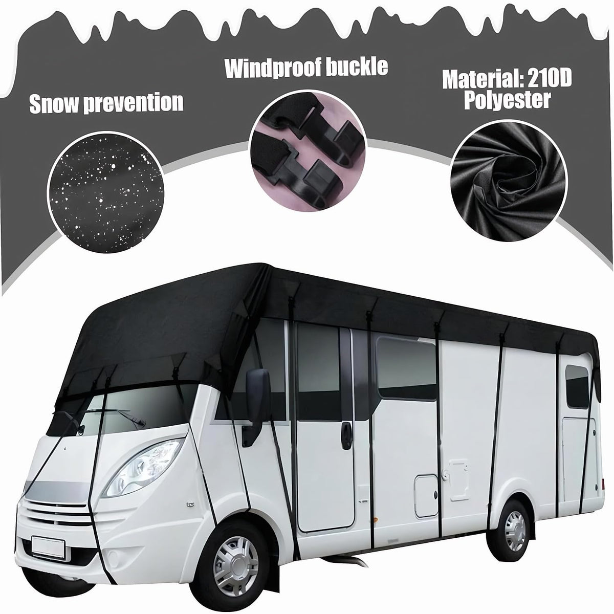 Heavy Duty Waterproof UV Resistant RV Roof Cover Y4378