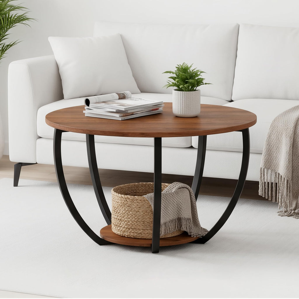 Round Coffee Table with Storage T23815