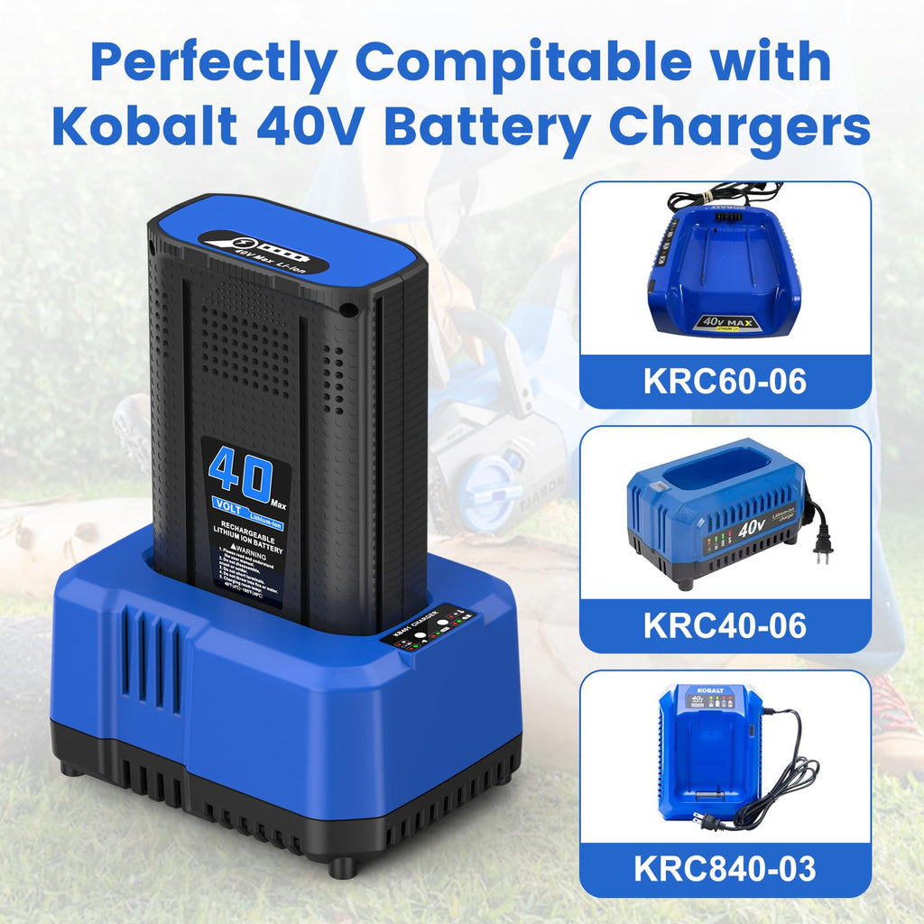 40V Battery with Charger Kit for Cordless Power Tools E535
