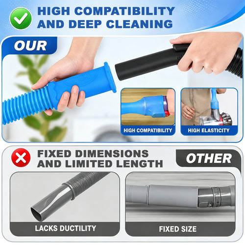 2Pcs Dryer Vent Cleaner Kit Vacuum Hose Attachment & Brush O478