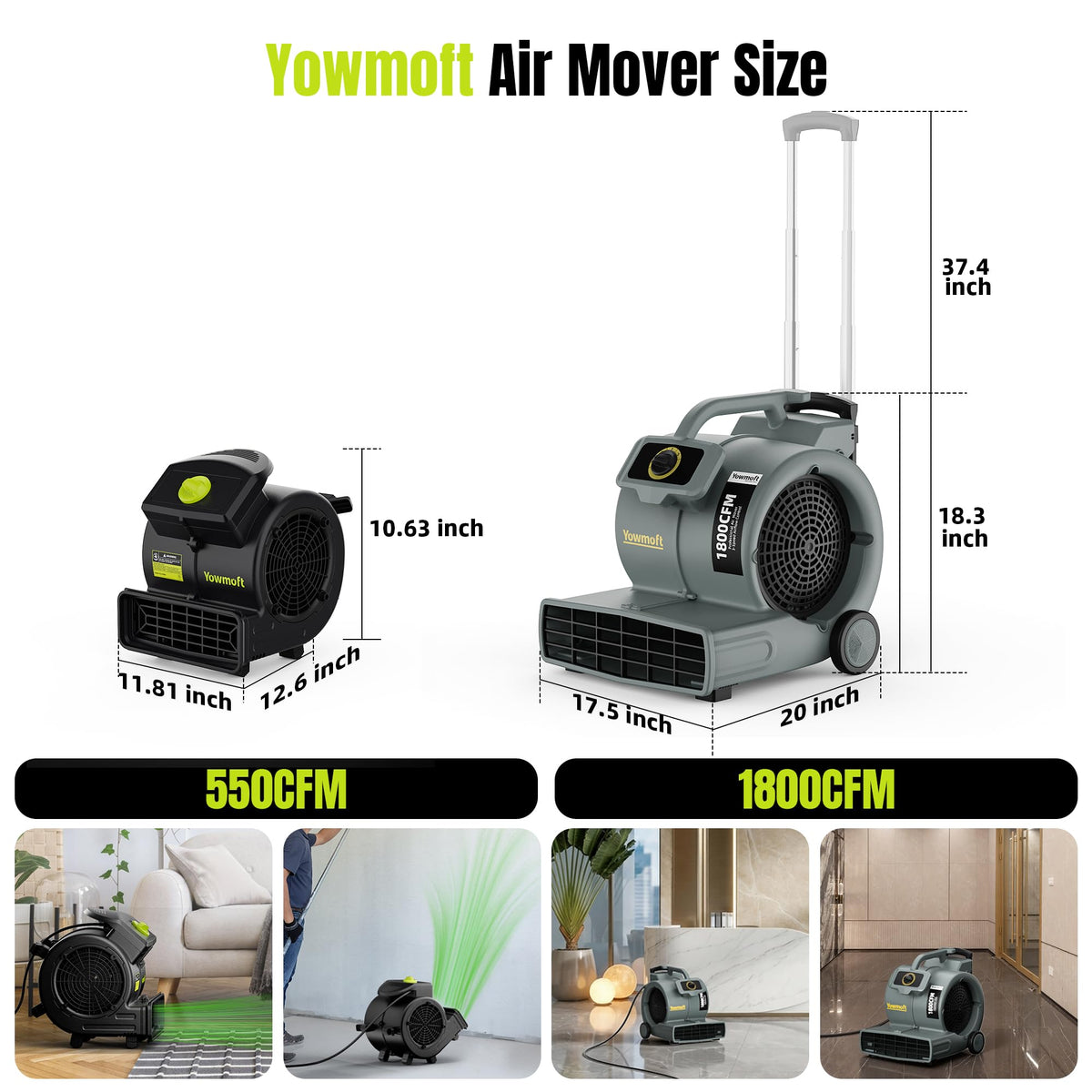 550 CFM Floor Dryer Blower Fan T6050
