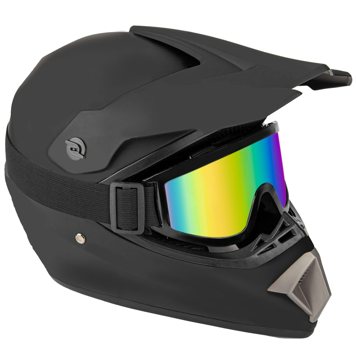 Matte Black Adult Full Helmet Medium R858