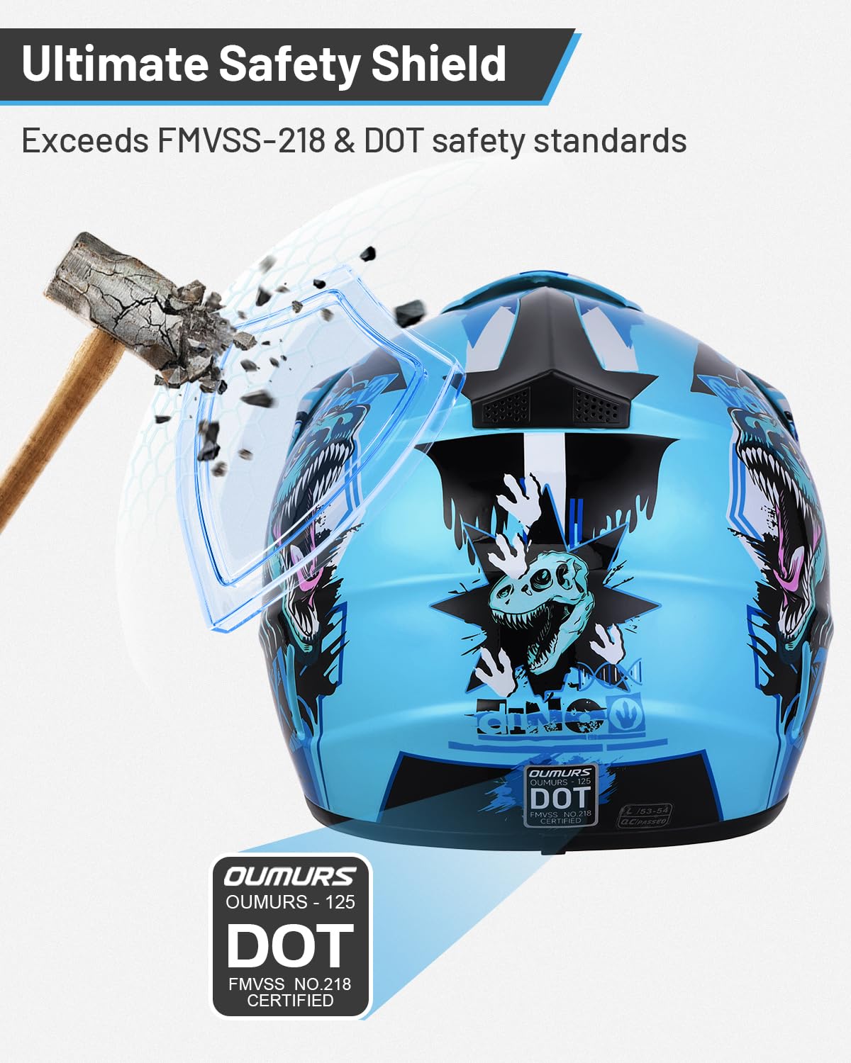 Youth DOT Approved Full Face Motocross Helmet G5760