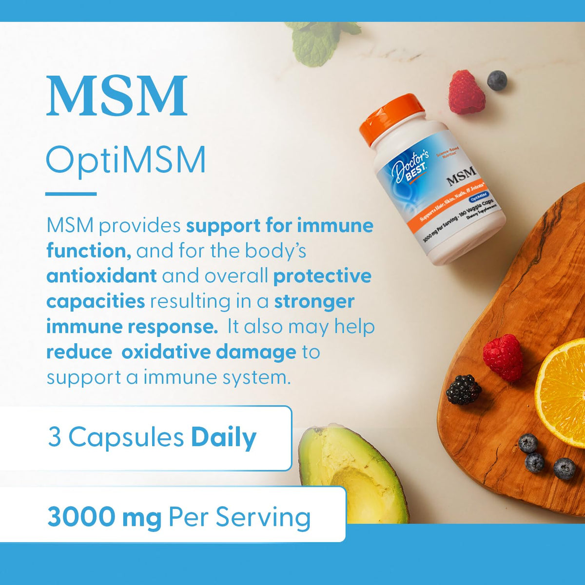 MSM Supplement Capsules 180 Caps G15165