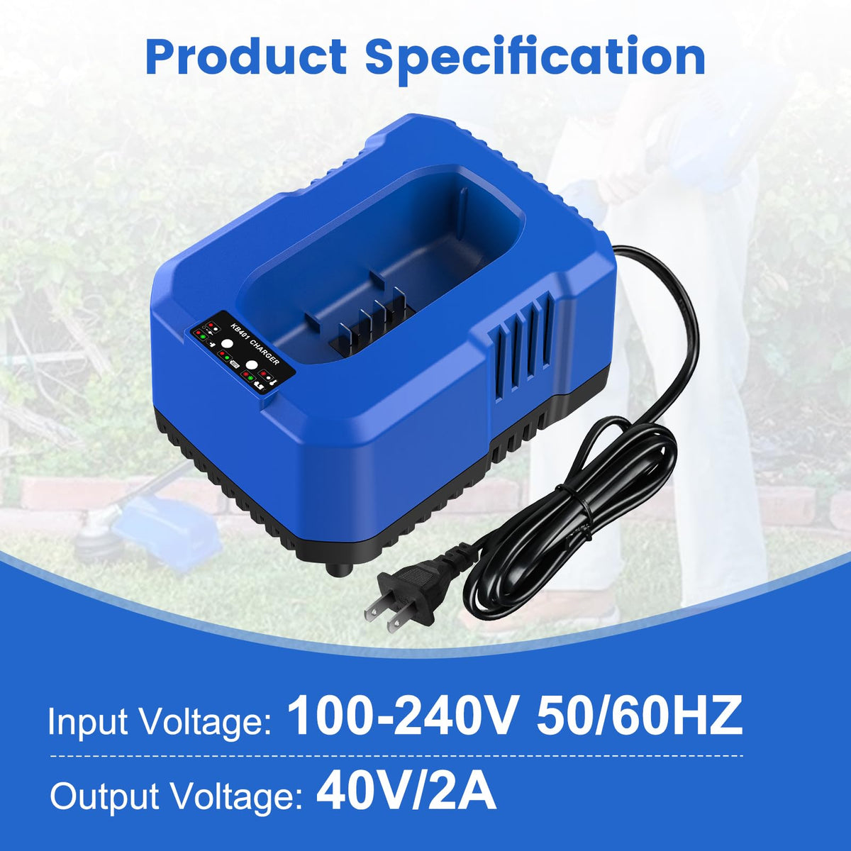40V Battery with Charger Kit for Cordless Power Tools E535