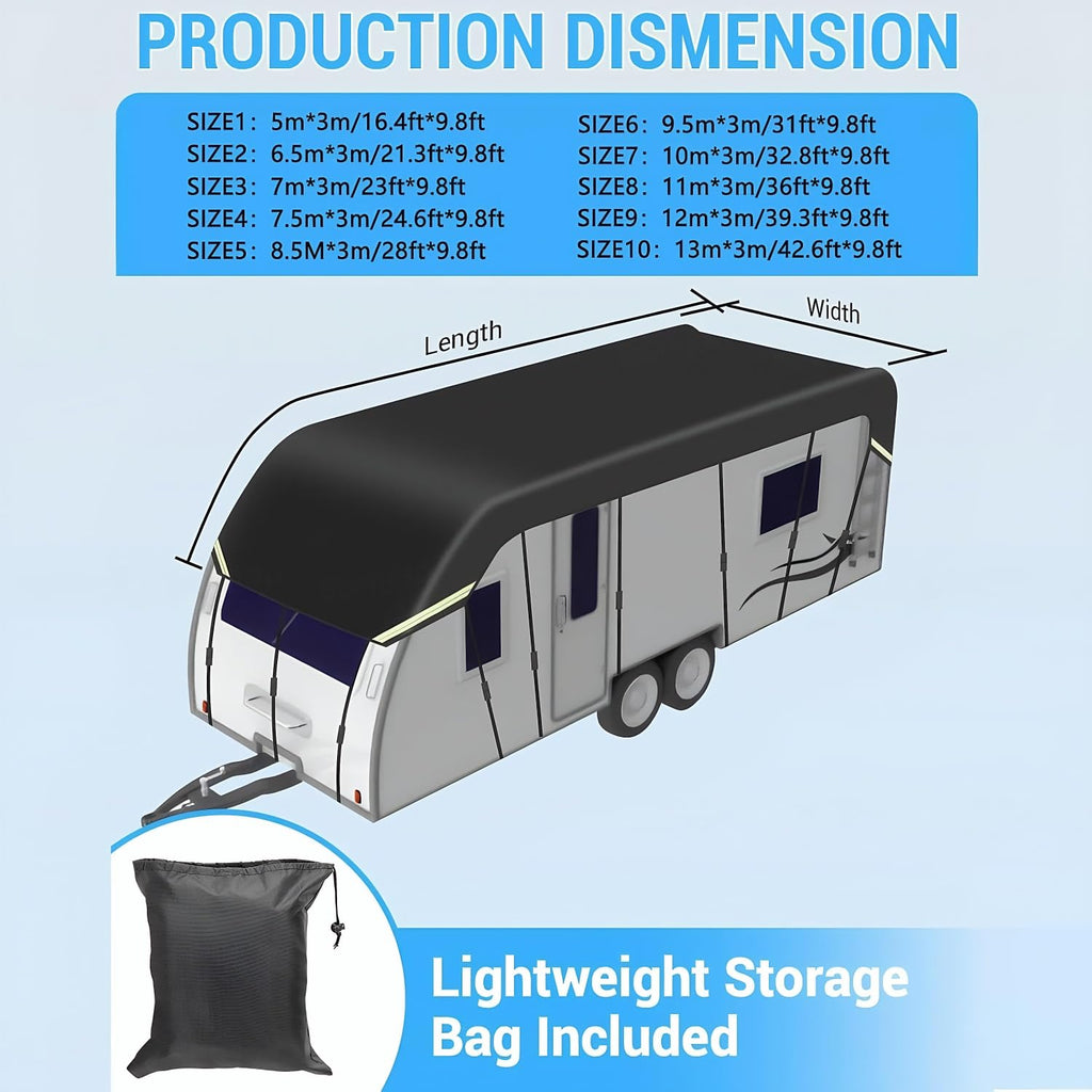 Heavy Duty Waterproof UV Resistant RV Roof Cover Y4378