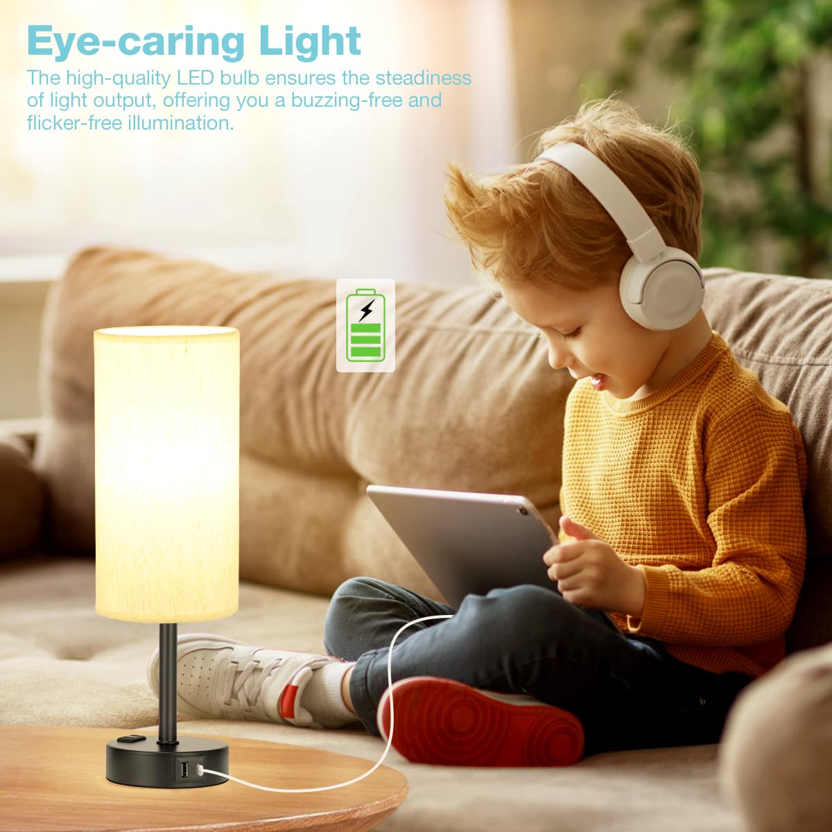 Turquoise Dimmable Touch Bedside Table Lamp Z7337