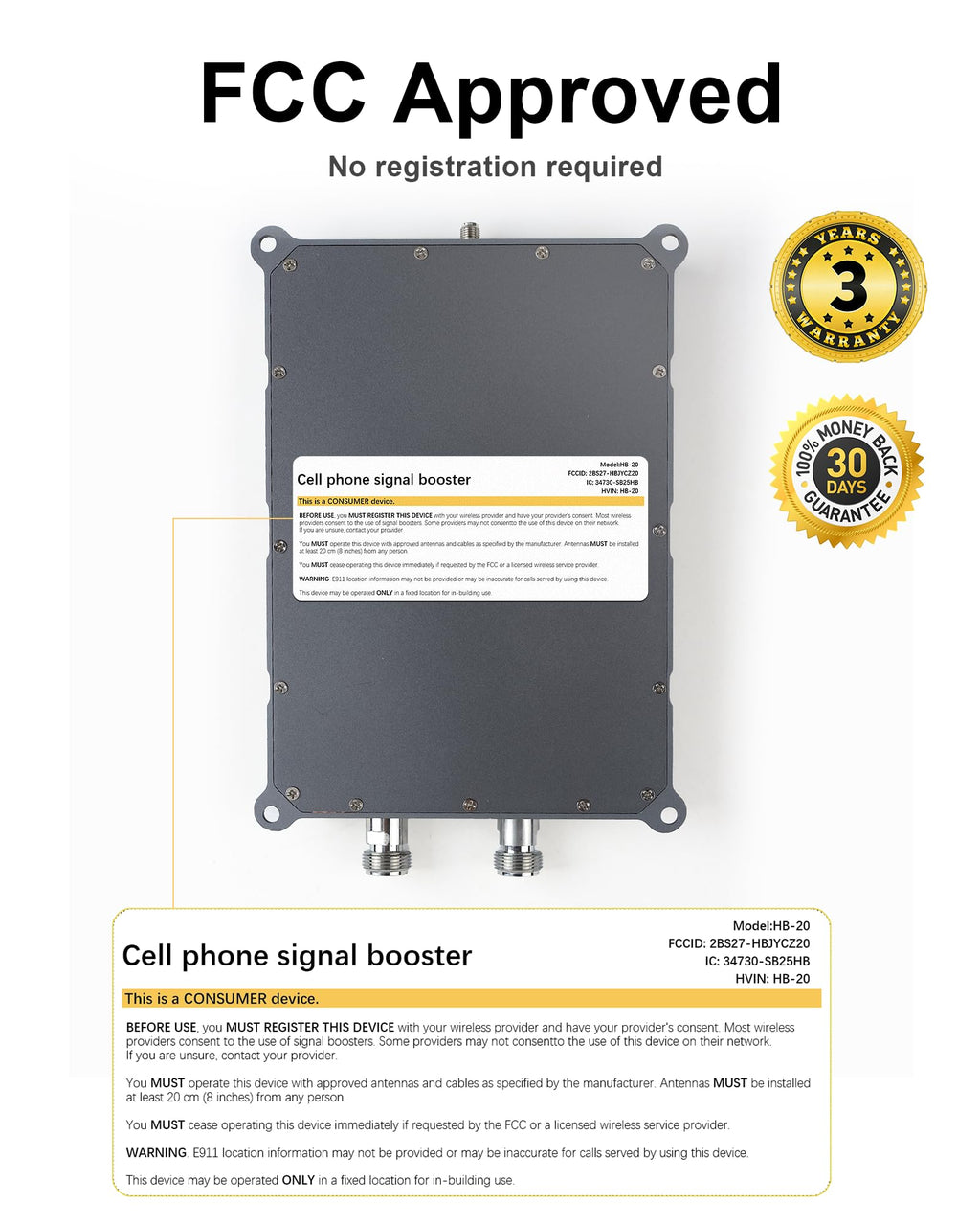 Cell Phone Signal Booster Up to 3000 Sq.Ft 4G LTE 5G Cellular Repeater E729420