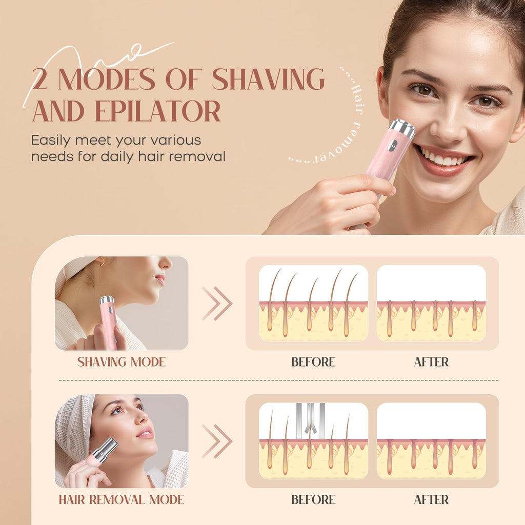 2-in-1 USB Rechargeable Portable Electric Facial Hair Remover X38923