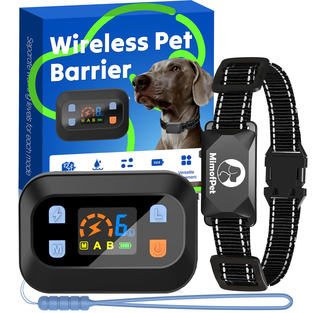 Wireless Pet Barrier Waterproof Adjustable Range 16.4 ft Rechargeable P396730