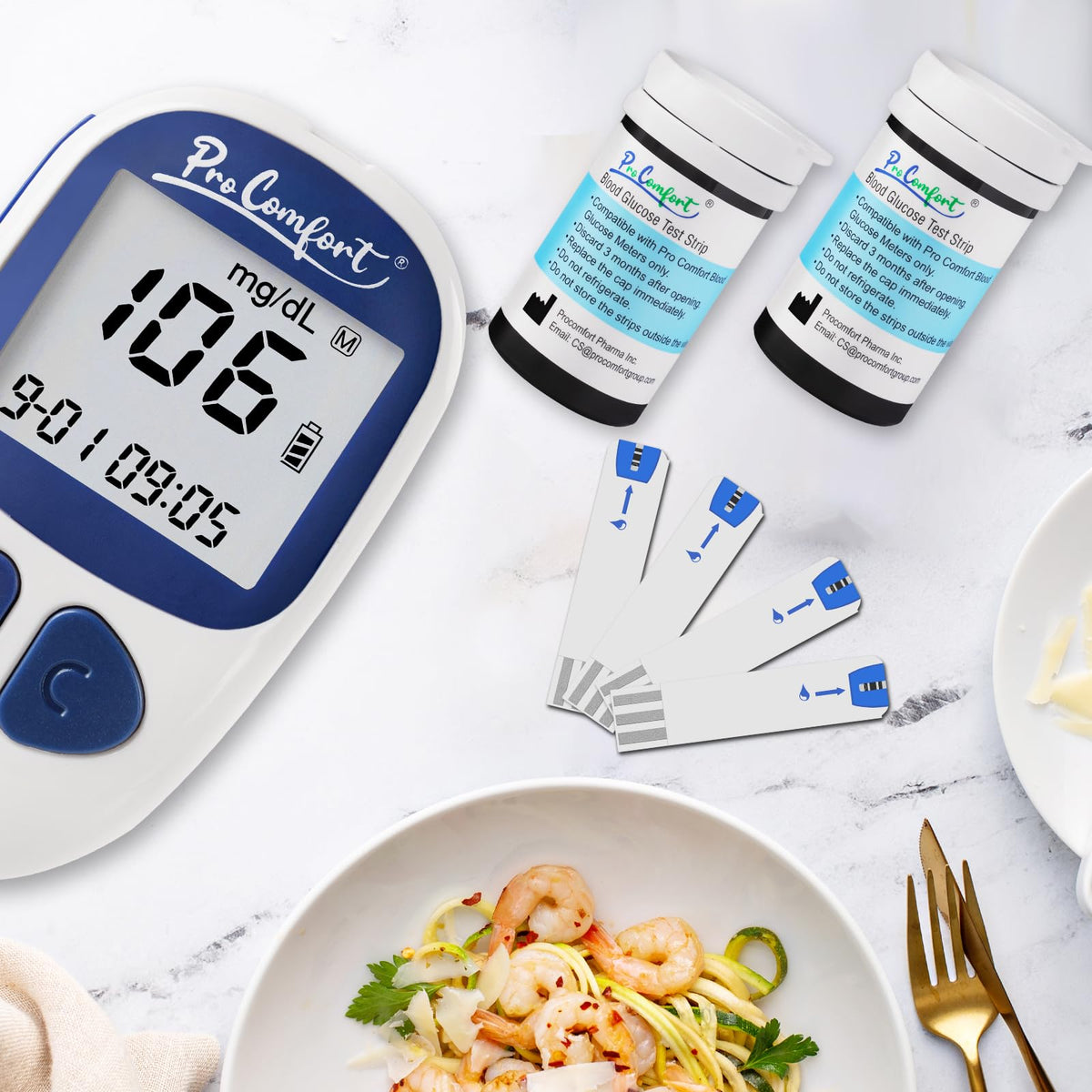 Glucose Test Strips 100 Count No Coding H55968