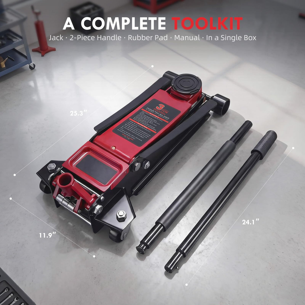 3 Ton Low Profile Hydraulic Floor Jack O122