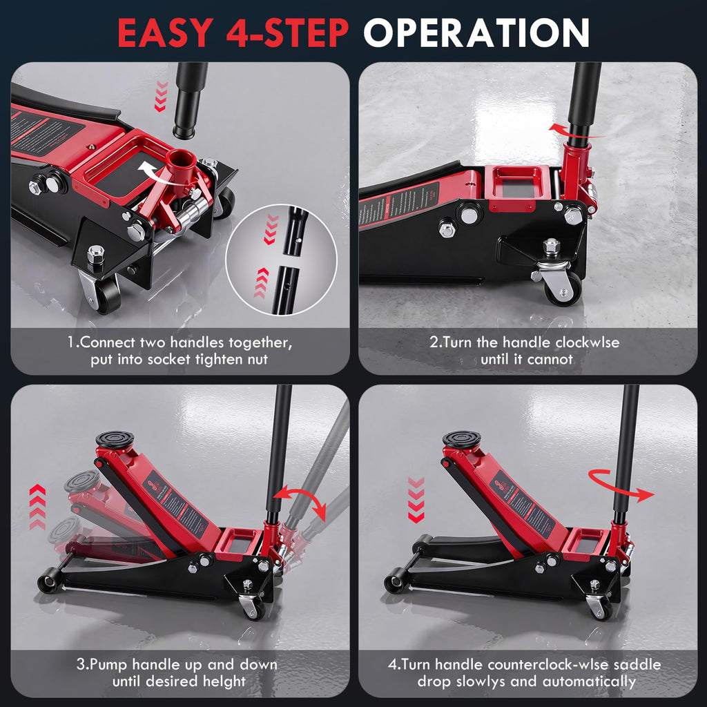3 Ton Low Profile Hydraulic Floor Jack O122