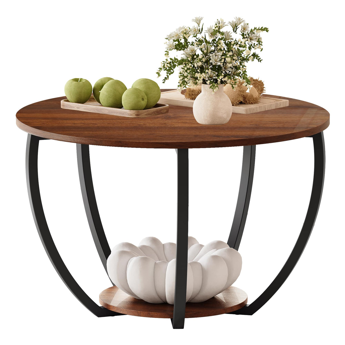 Round Coffee Table with Storage T23815