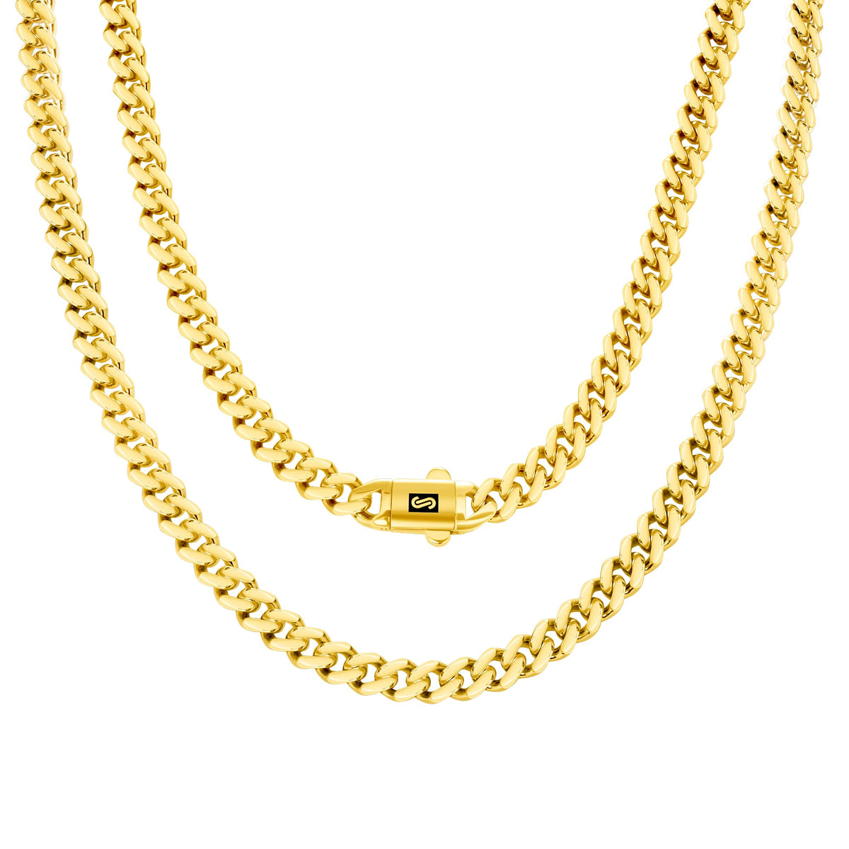 10k Yellow Gold 6mm Cuban Chain Necklace F372