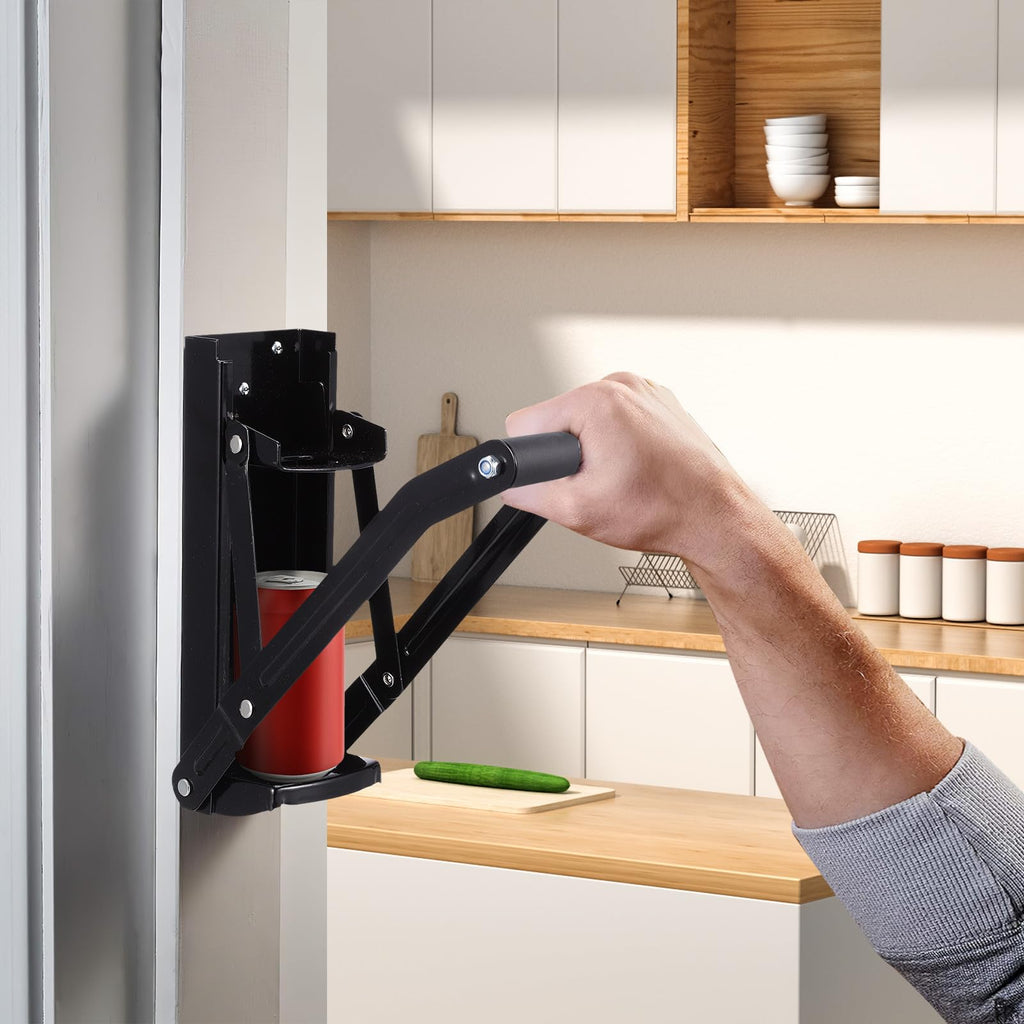 Wall Mounted Stainless Steel Can Crusher with Bottle Opener J99766