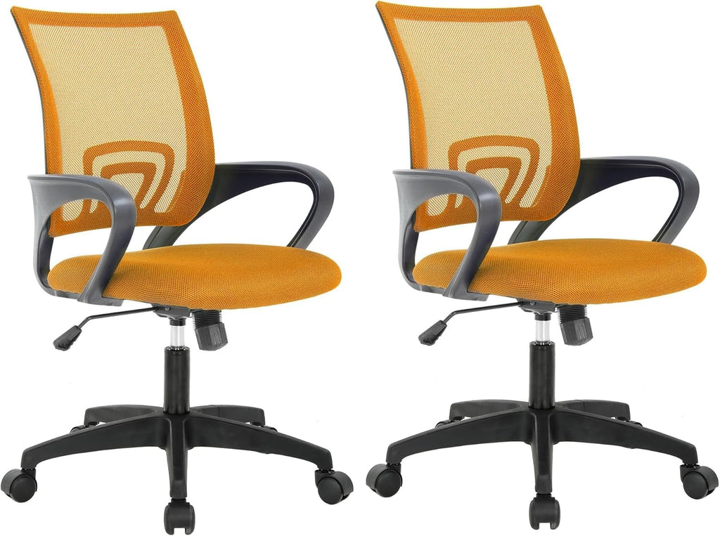 Orange Mesh Mid-Back Office Chair R623335