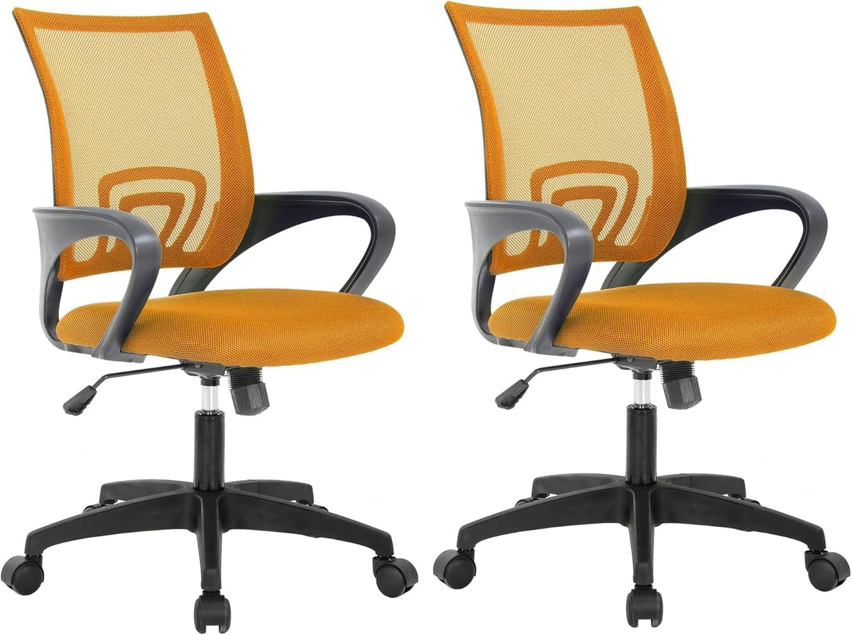 Orange Mesh Mid-Back Office Chair R623335