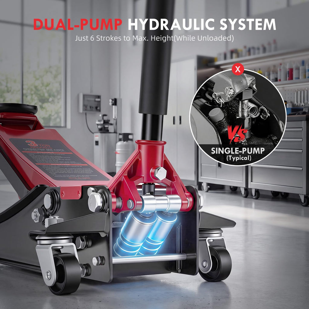 3 Ton Low Profile Hydraulic Floor Jack O122