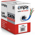 Cat6 Plenum CMP 23AWG UTP Solid 1000ft Blue Ethernet Cable M2285