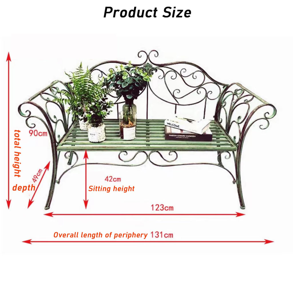 2-Seat Metal Bench N5994