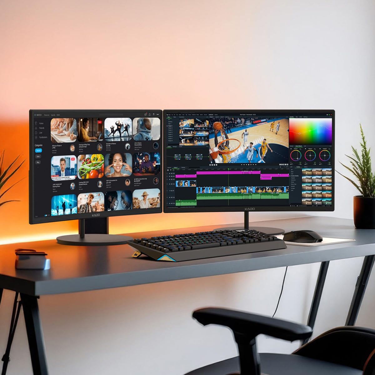 24" Curved 75Hz Computer Monitor 2-Pack X95088