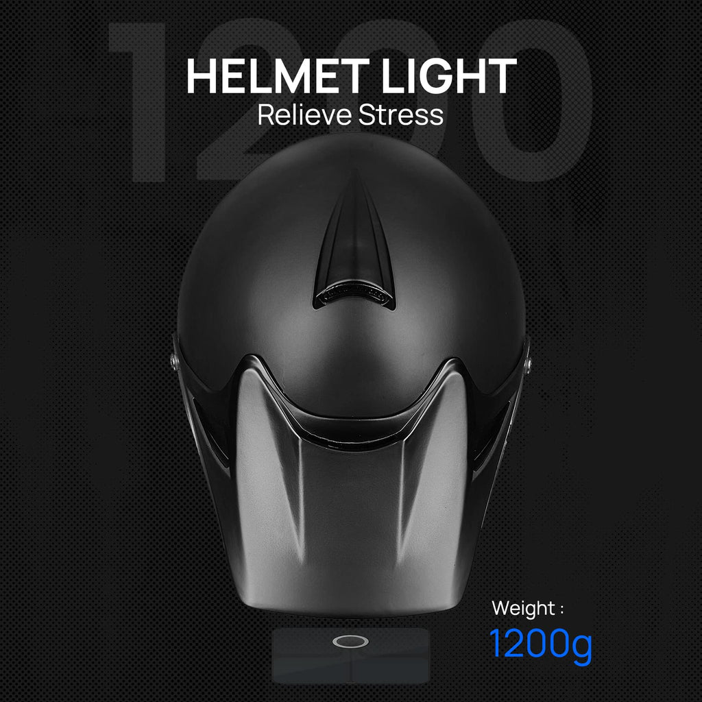 Youth Kids Full Face Motocross Helmet Matte Black L8182
