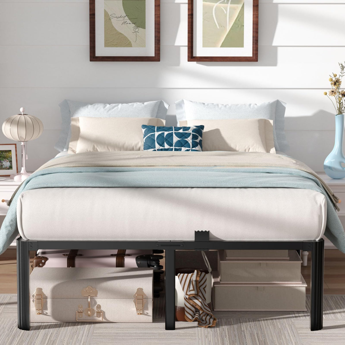 Queen 18 Inch Heavy Duty Metal Platform Bed Frame T7081