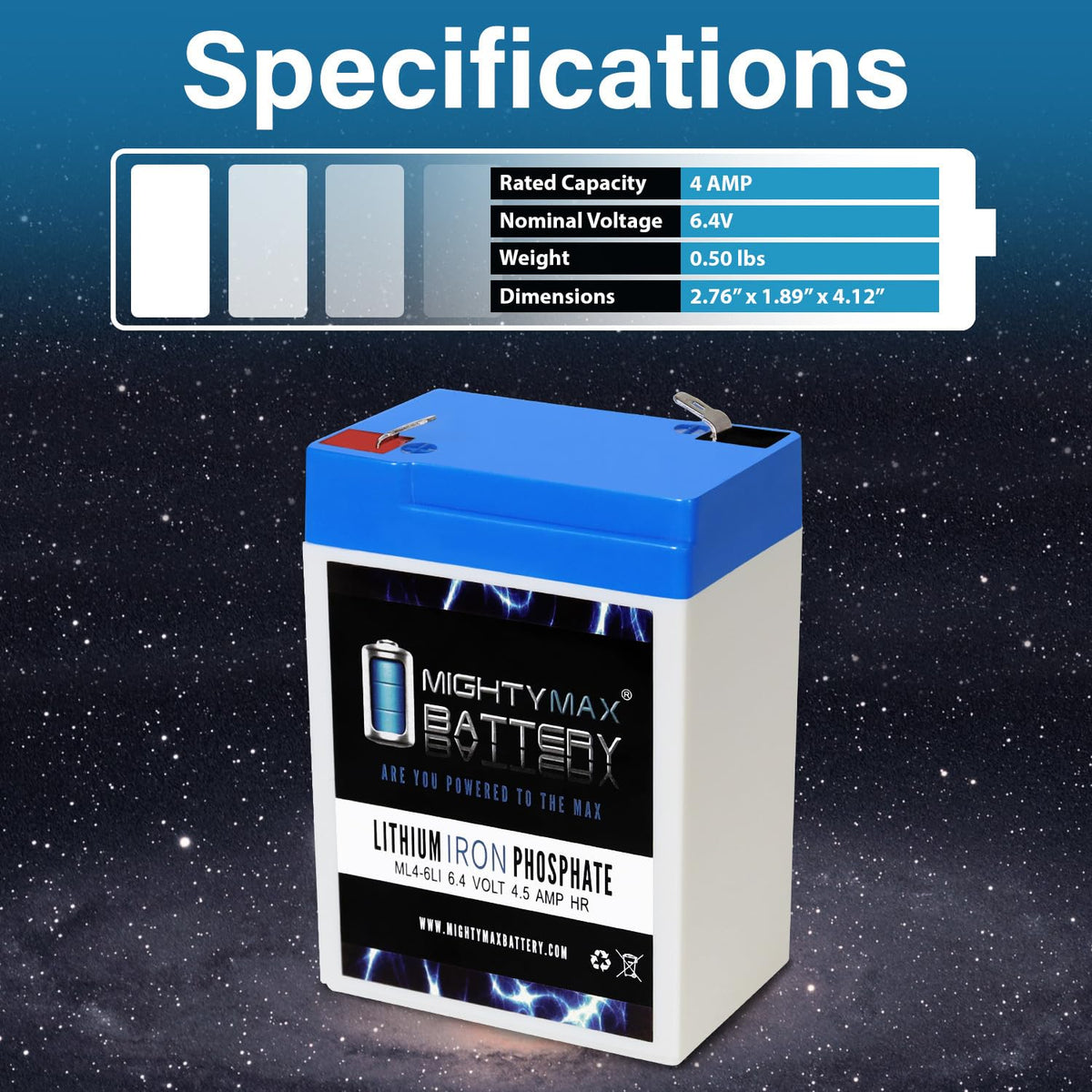 6V 4.5AH Lithium Replacement Battery J46214