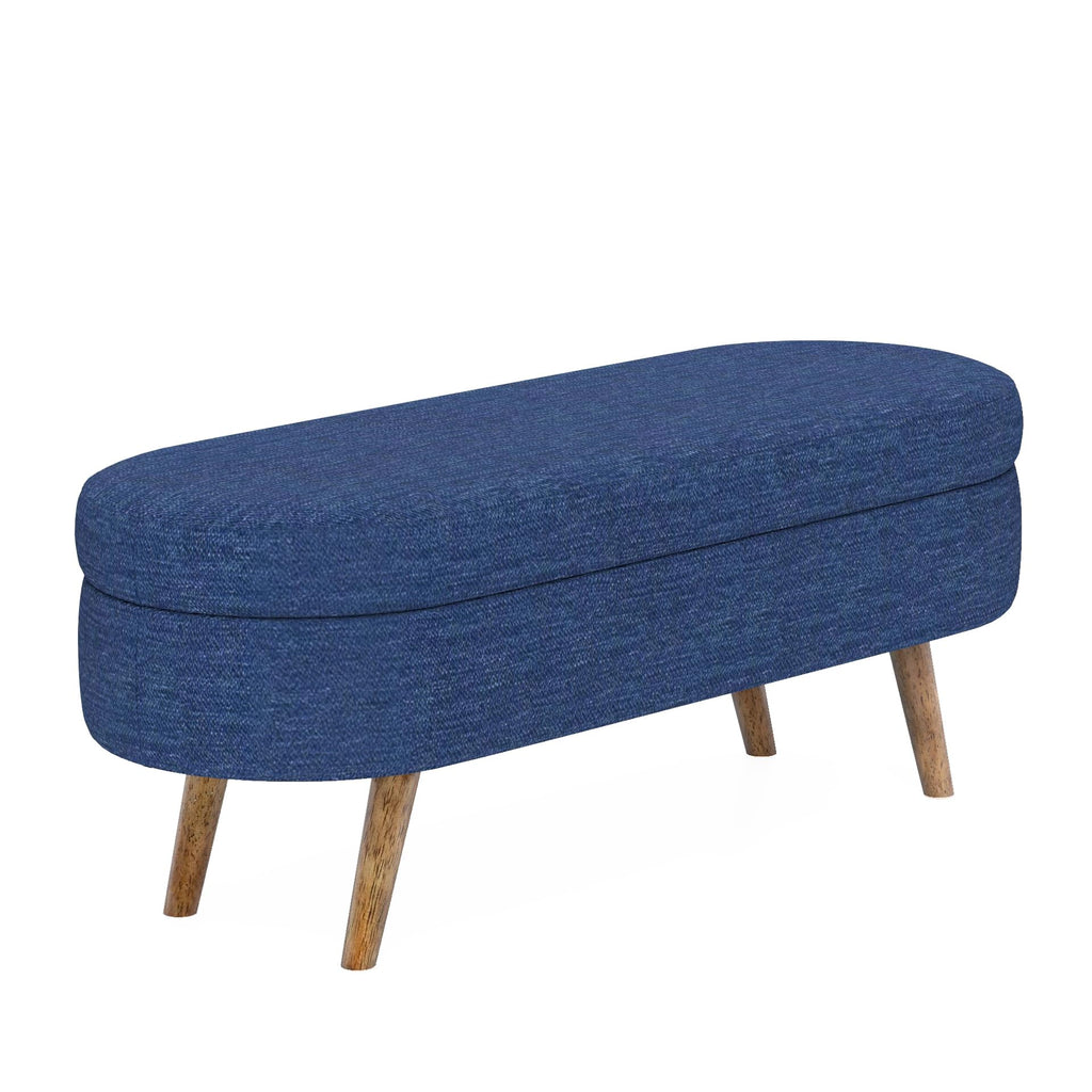 Oval Storage Bench with Rubber Wood Legs D657035