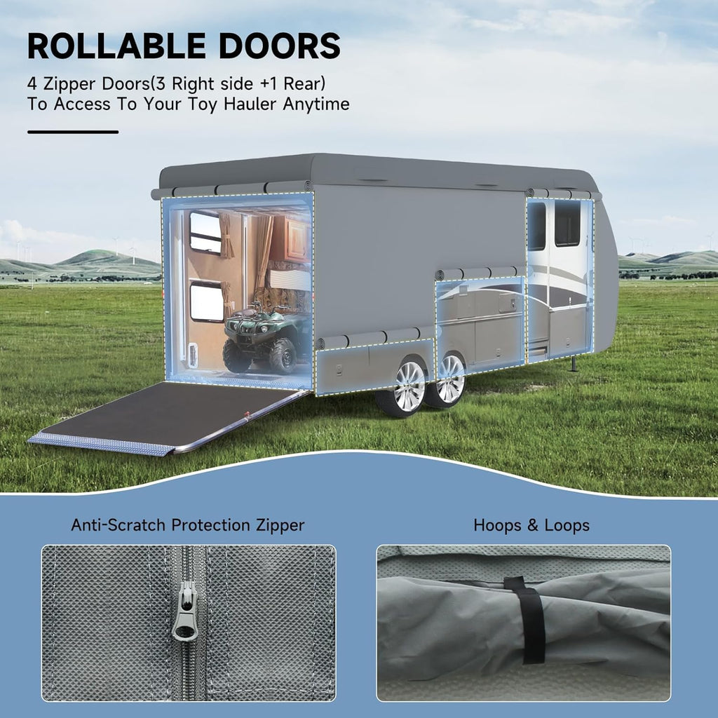 9 Layers Heavy Duty RV Trailer Cover Fits 14'-16' B528241
