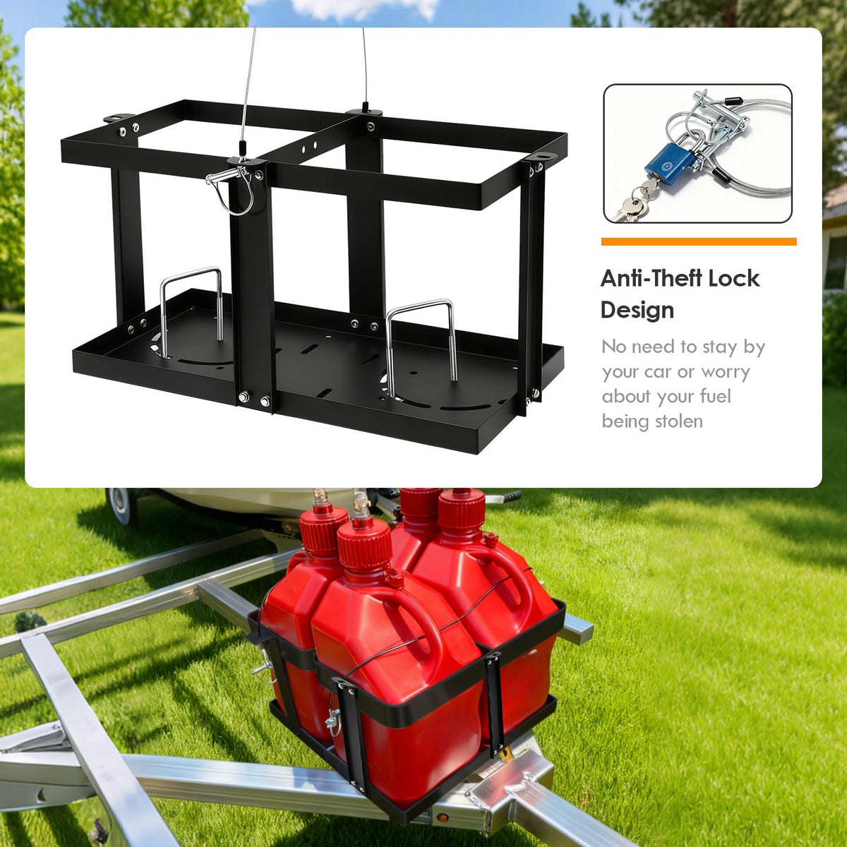 Gas Can Holder with Locking Strap N3625