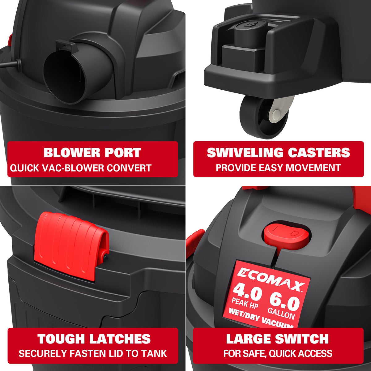 6 Gallon 4 HP Wet Dry Shop Vac A287