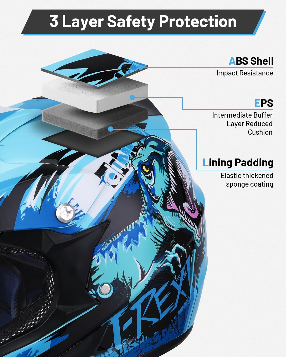 Youth DOT Approved Full Face Motocross Helmet G5760