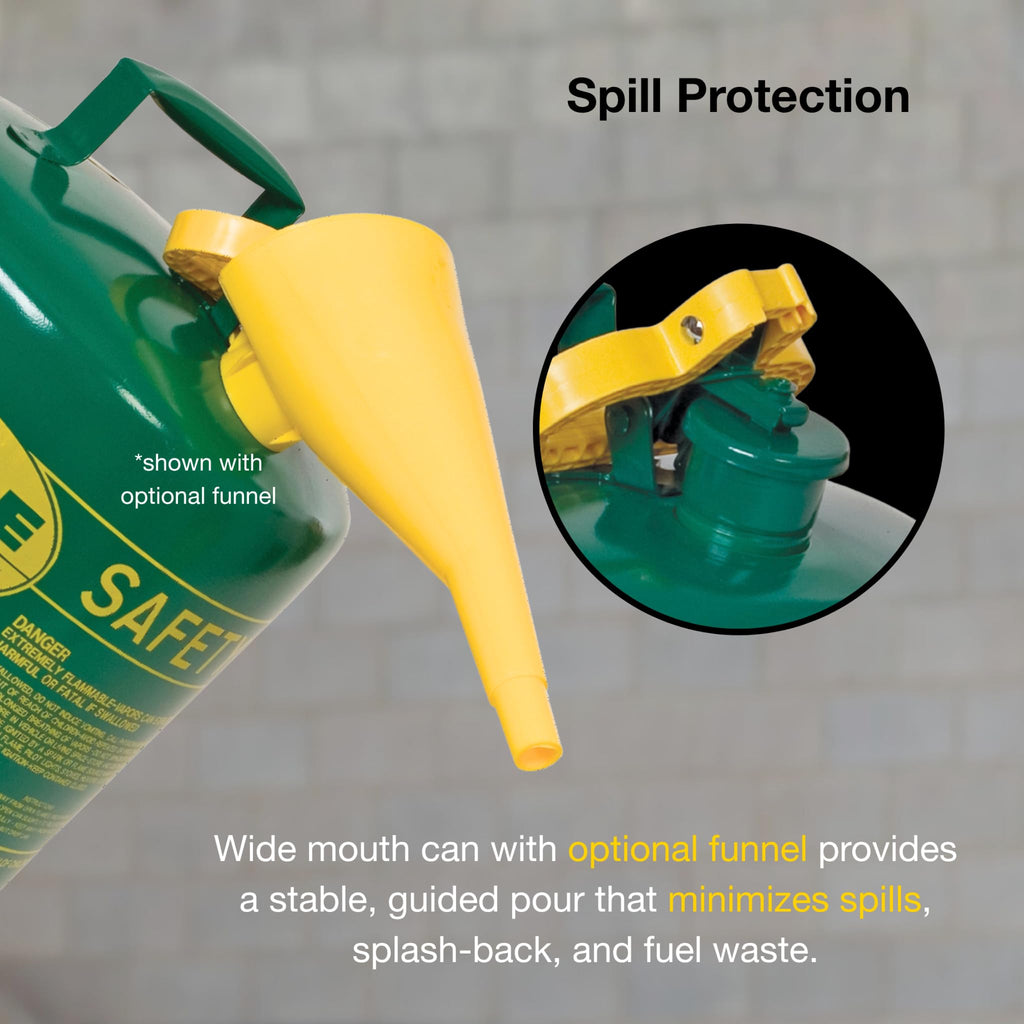 5 Gallon Type I Green Safety Gas Can Z837
