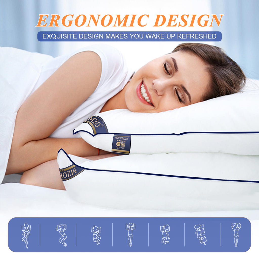 King Size Set of 2 Firm Bed Pillows S87397