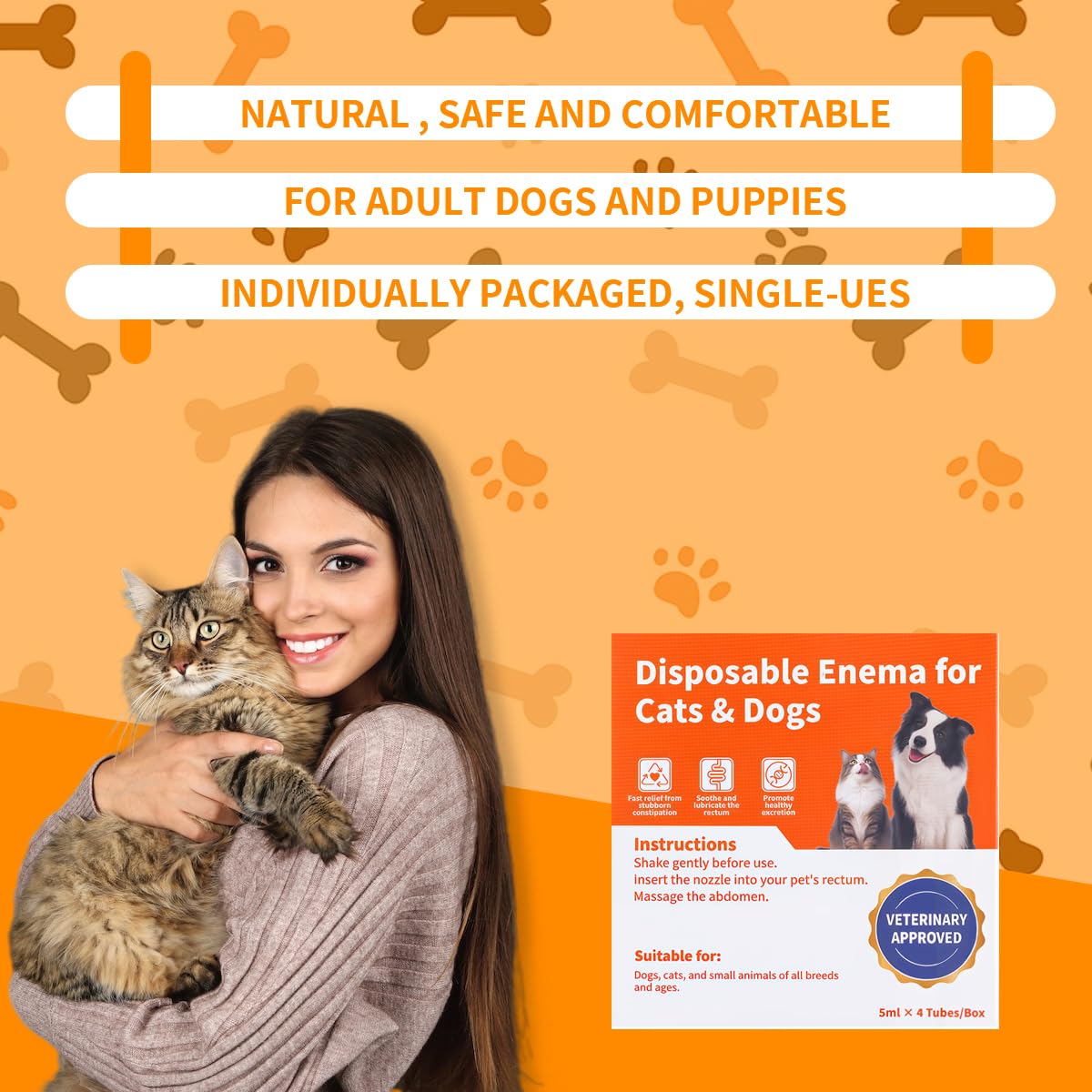Disposable Enema for Cats & Dogs 5 mL 4 Pack I4331
