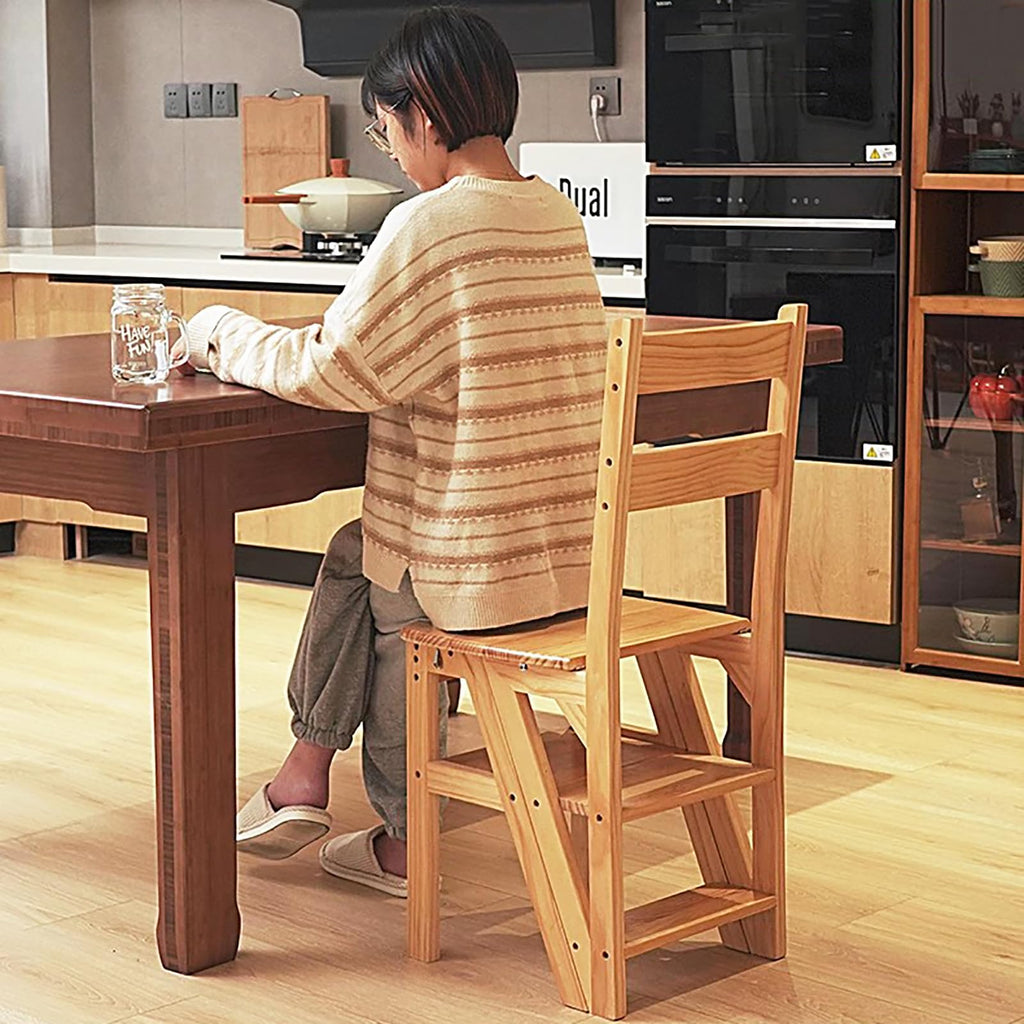 Solid Wood Folding Ladder Chair E646