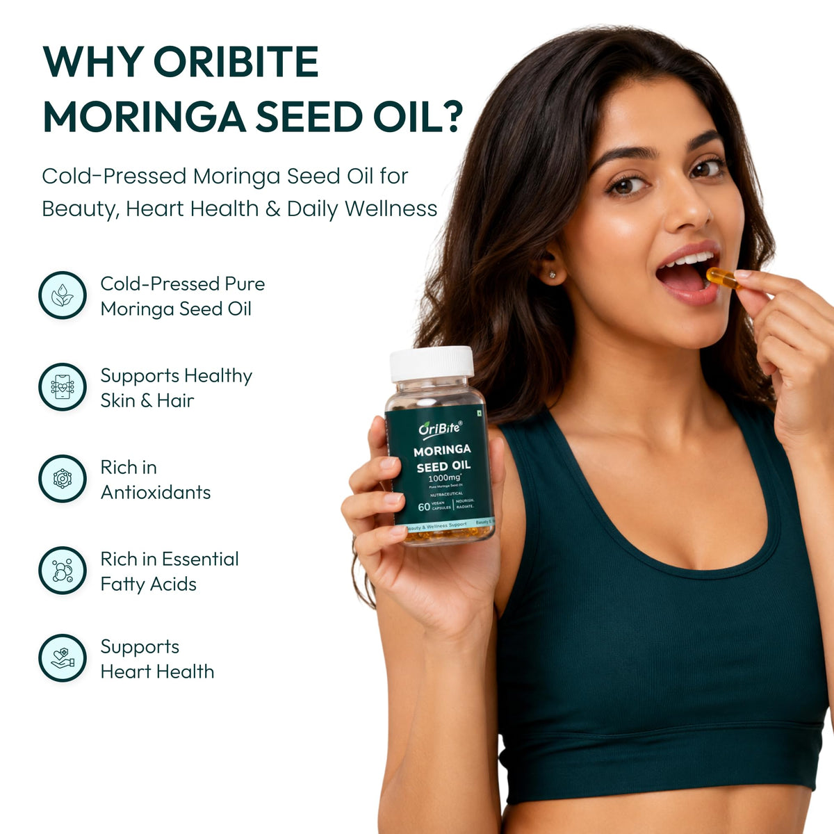 Moringa Seed Oil 1000mg 60 Capsules Q1198