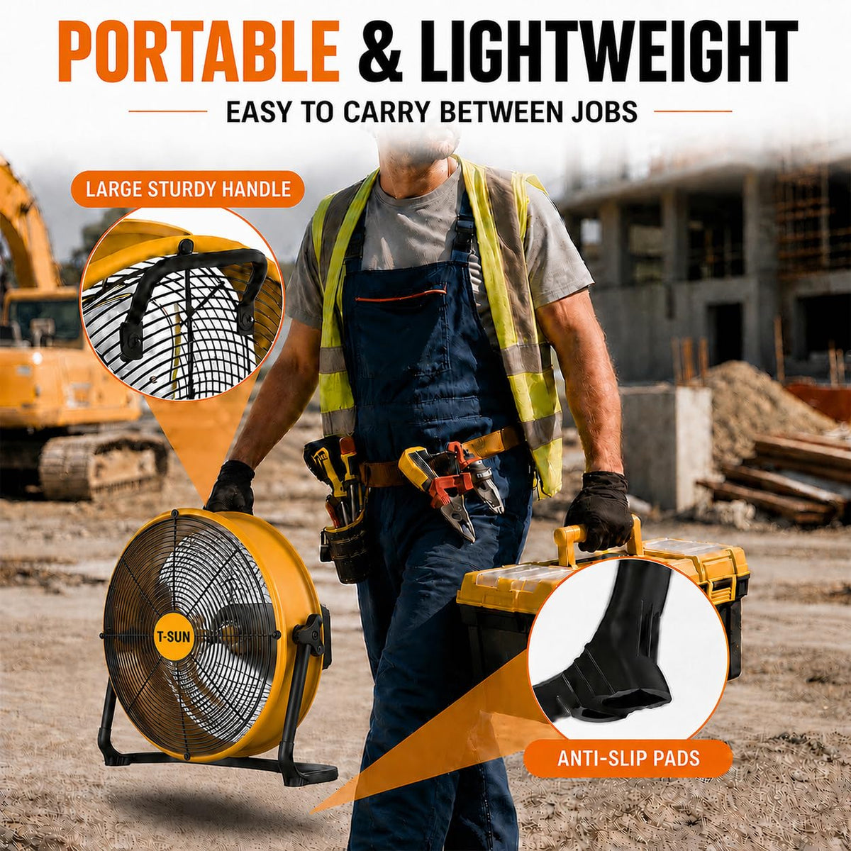 16" Cordless Battery Powered Fan K91444