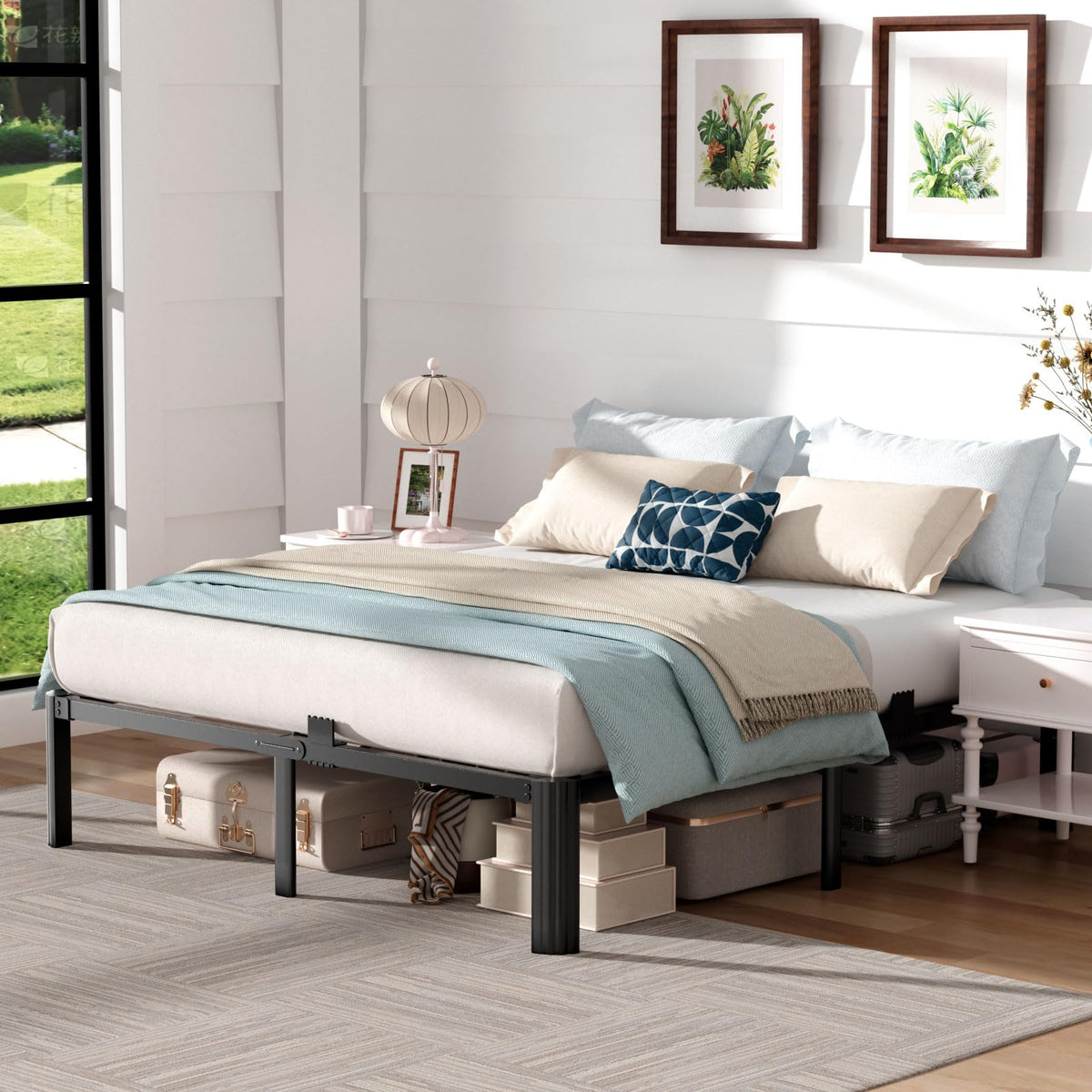 Queen 18 Inch Heavy Duty Metal Platform Bed Frame T7081