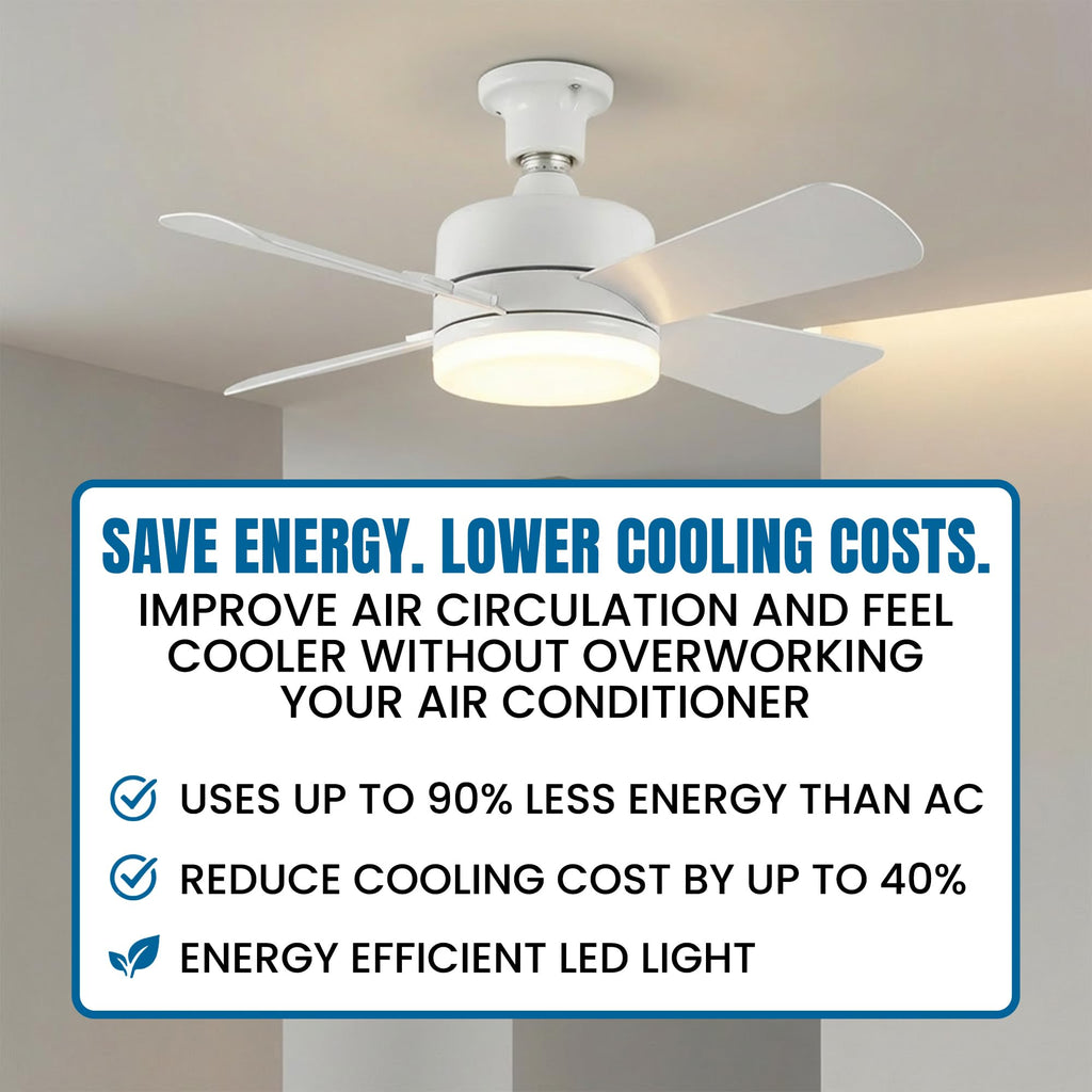 15.4" Socket Fan Light Ceiling Fan with Remote Control K3573