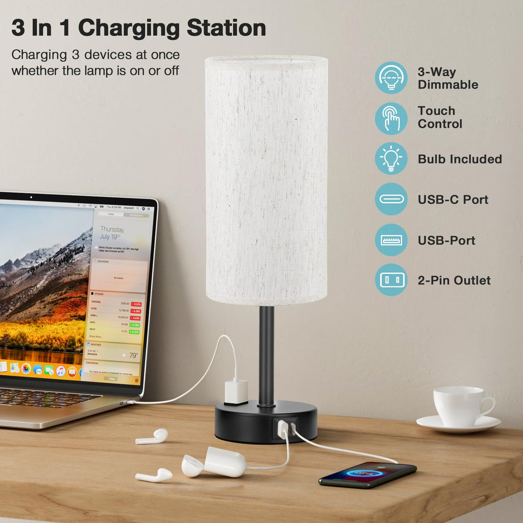 Turquoise Dimmable Touch Bedside Table Lamp Z7337