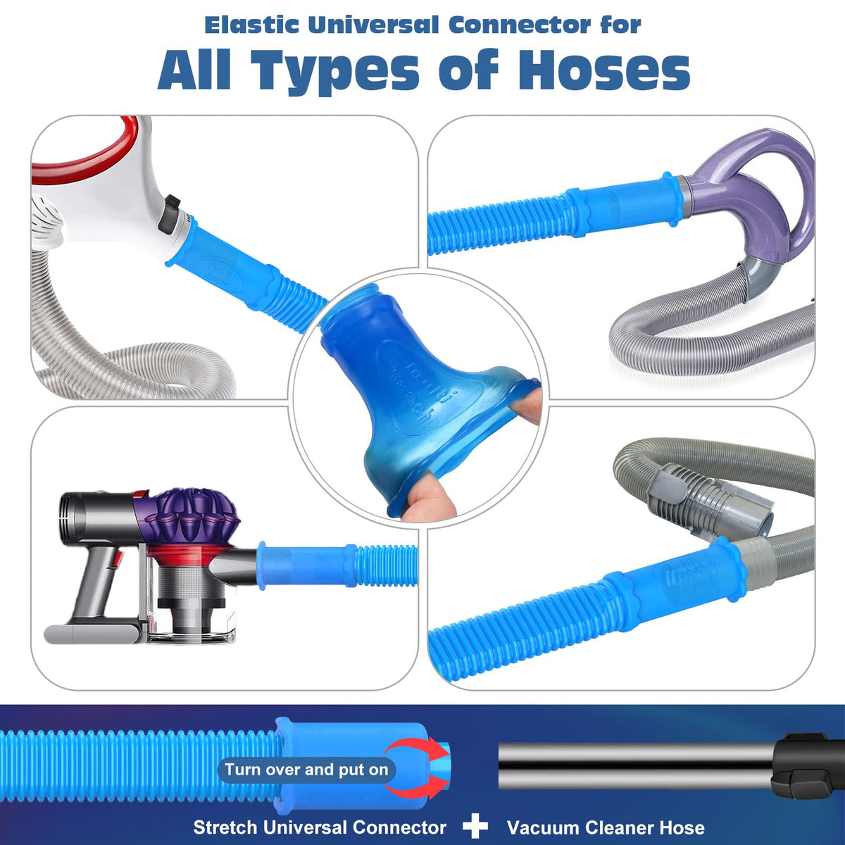 2Pcs Dryer Vent Cleaner Kit Vacuum Hose Attachment & Brush O478
