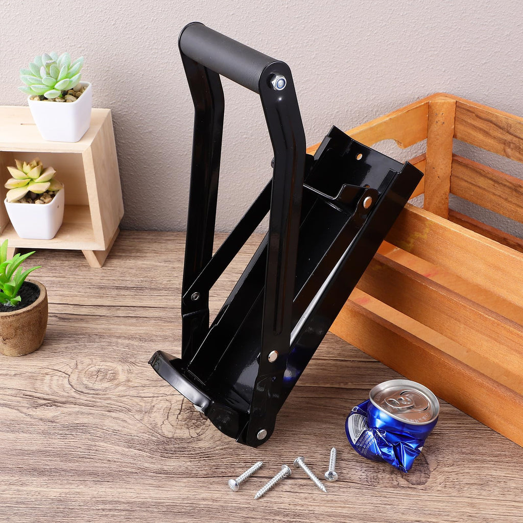 Wall Mounted Stainless Steel Can Crusher with Bottle Opener J99766