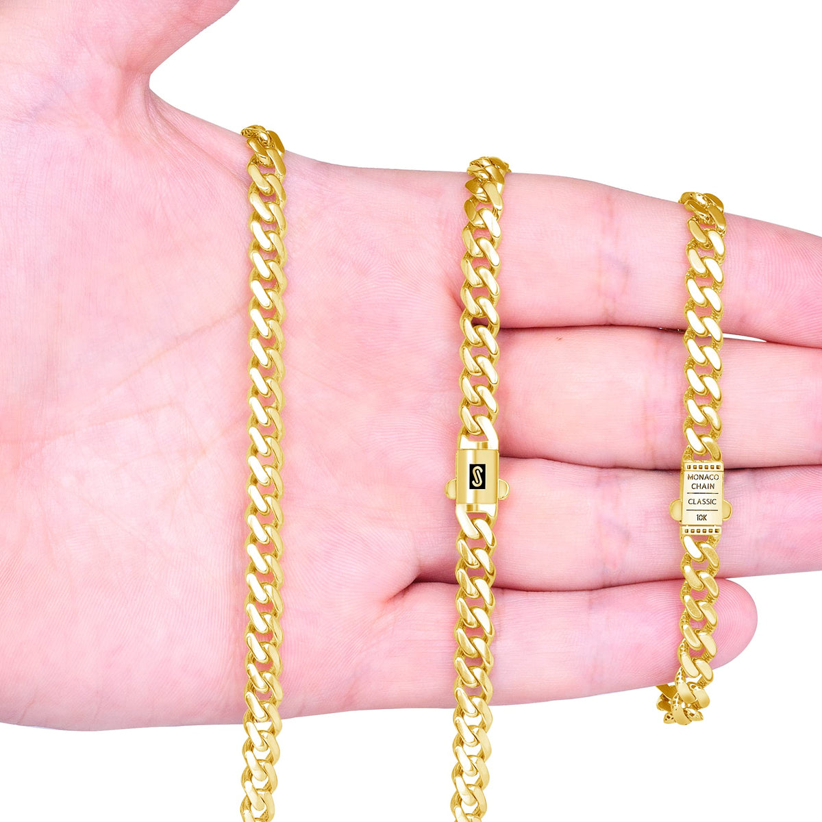 10k Yellow Gold 6mm Cuban Chain Necklace F372