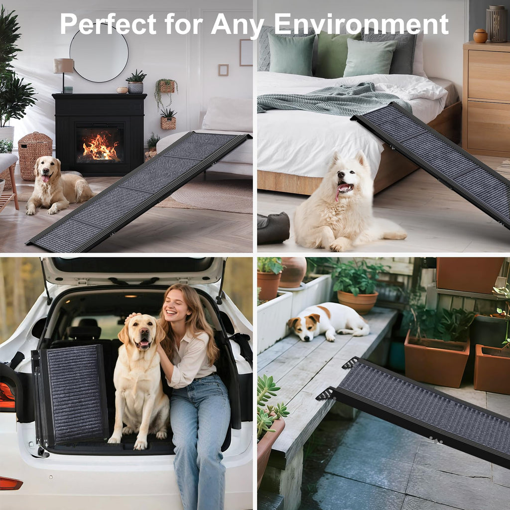 63" L × 17" W Lightweight Foldable Dog Ramp U92994