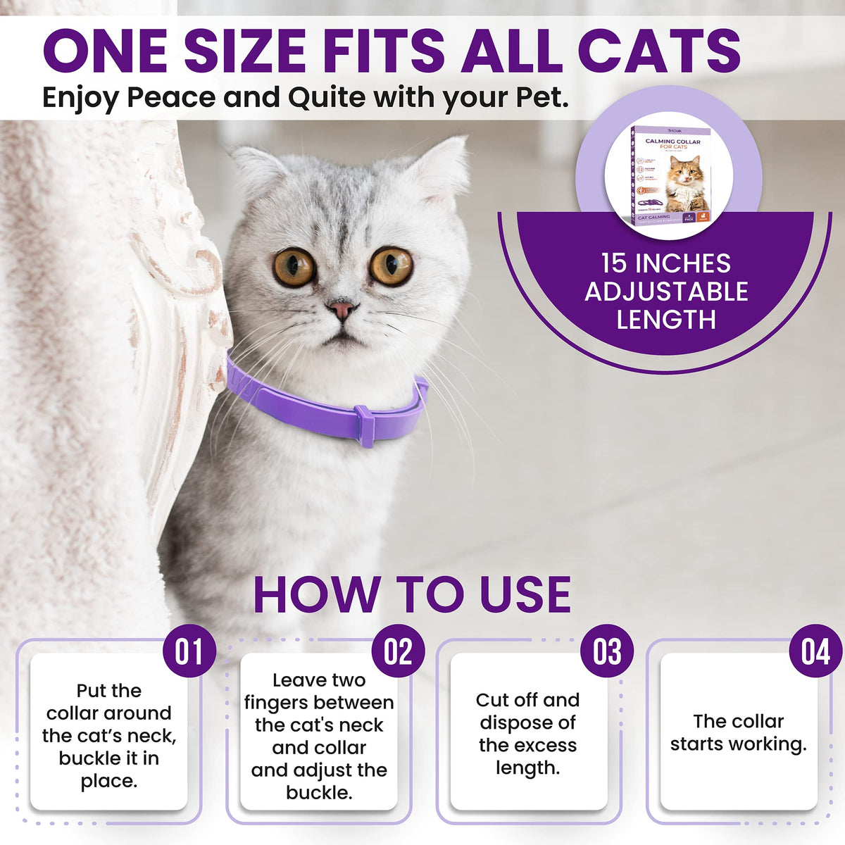 Purple Breakaway Calming Collar 4 Pack N684604