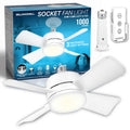 15.4" Socket Fan Light Ceiling Fan with Remote Control K3573
