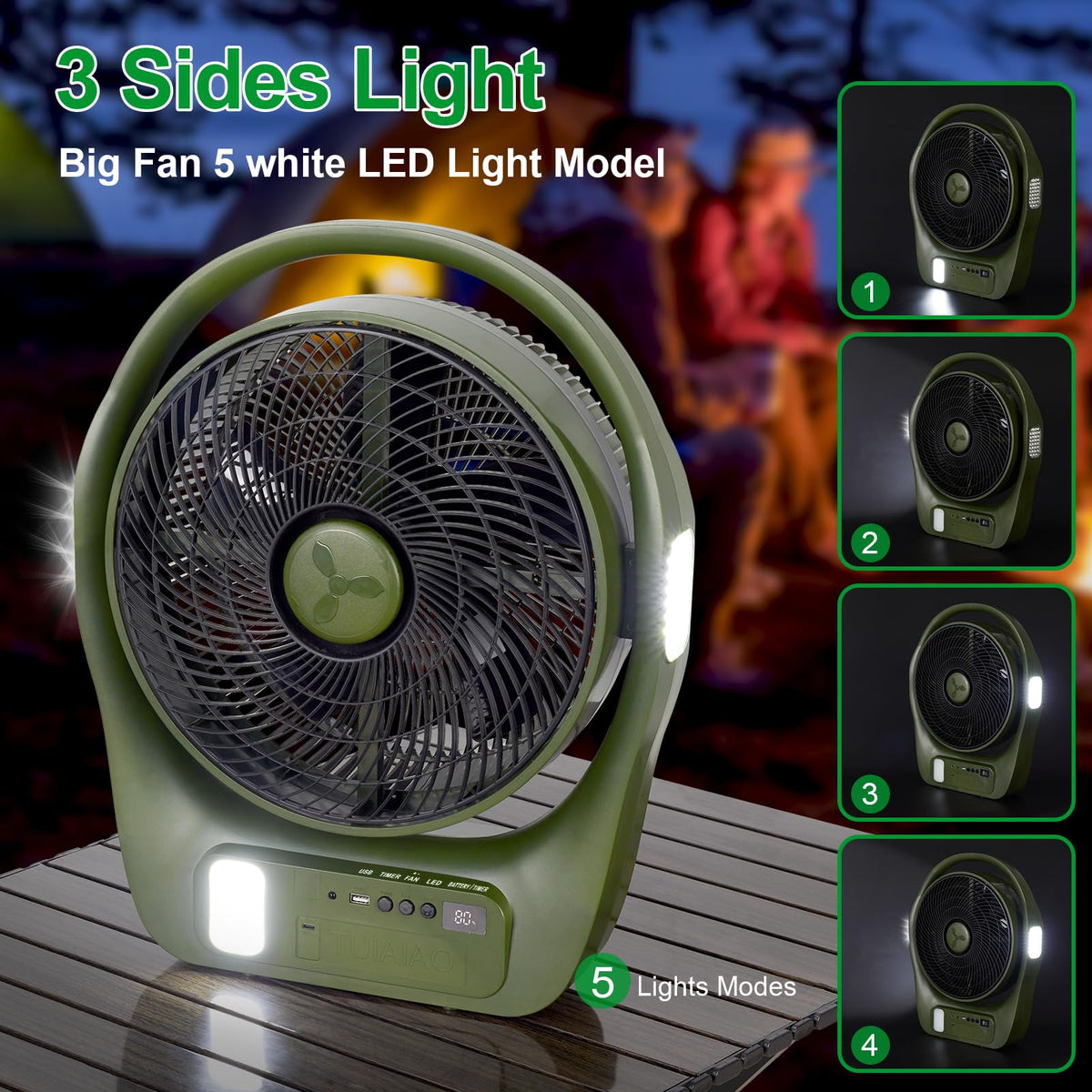 45000mAh Battery Operated Camping Fan B95871